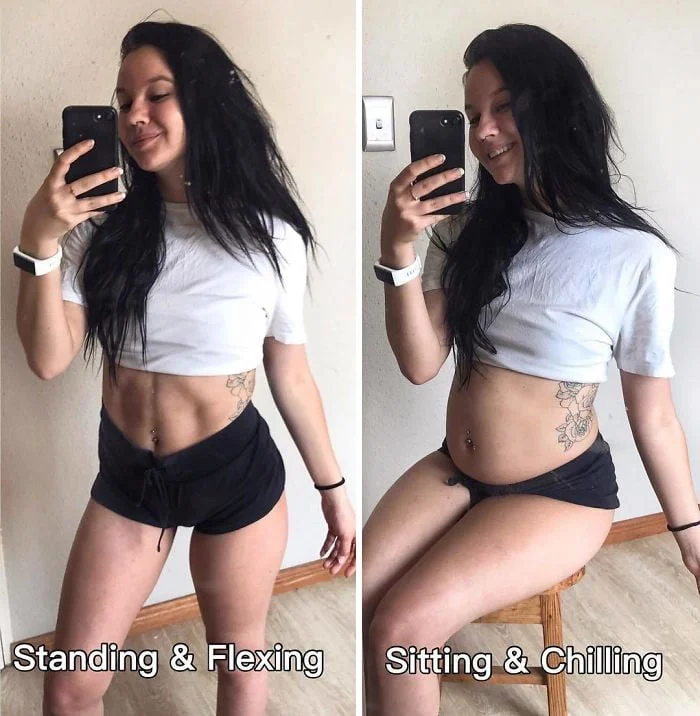 Health blogger instagram vs real life saggysara 444 5de65724e75a0 700 - Retoucher, c'est tricher ? - Thomas Hammoudi - Histoire