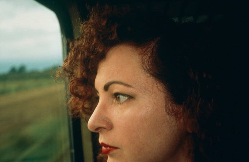 Nan Goldin, Self-Portrait on the Train, Germany