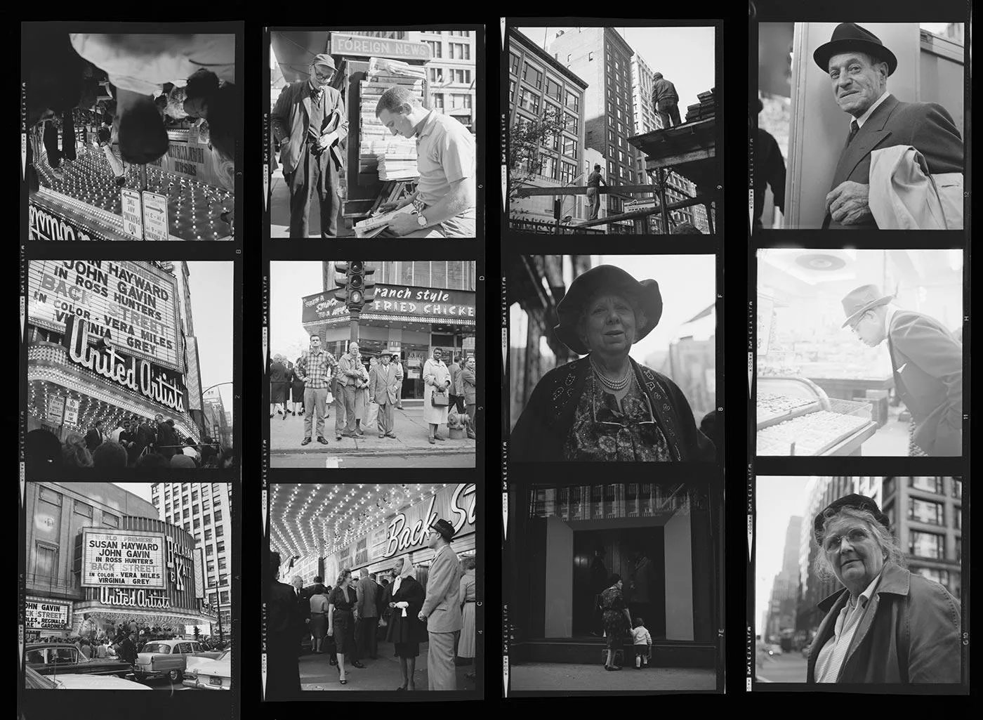 Planche contact de Vivian Maier