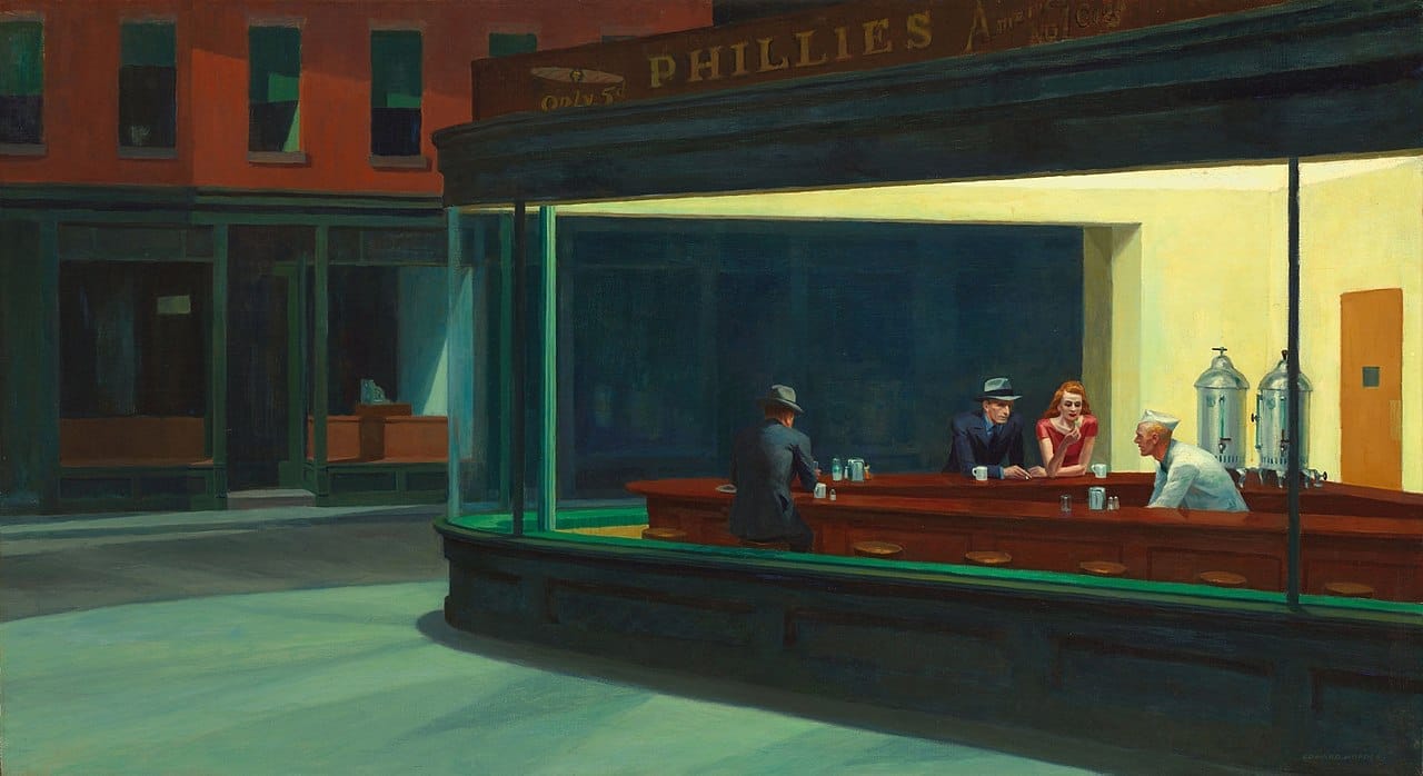 Edward Hopper, Nighthawks, 1942 — Art Institute of Chicago