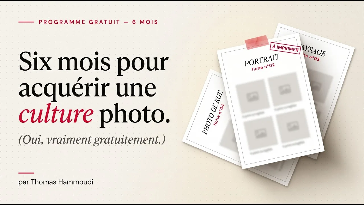 6 mois pour acquérir une culture photo : je vous accompagne gratuitement par mail