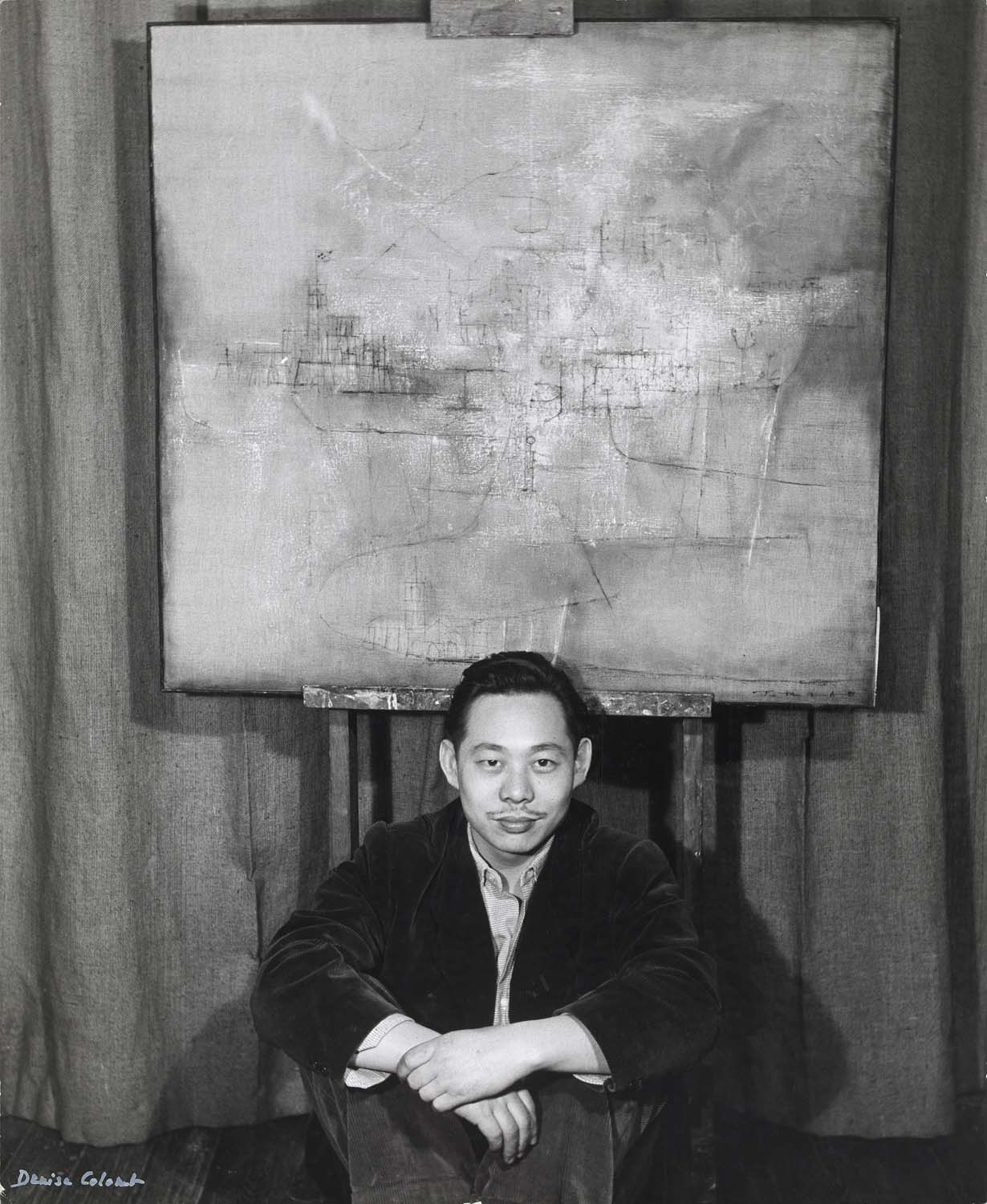 Zao Wou-Ki sous une toile, par Denise Colomb