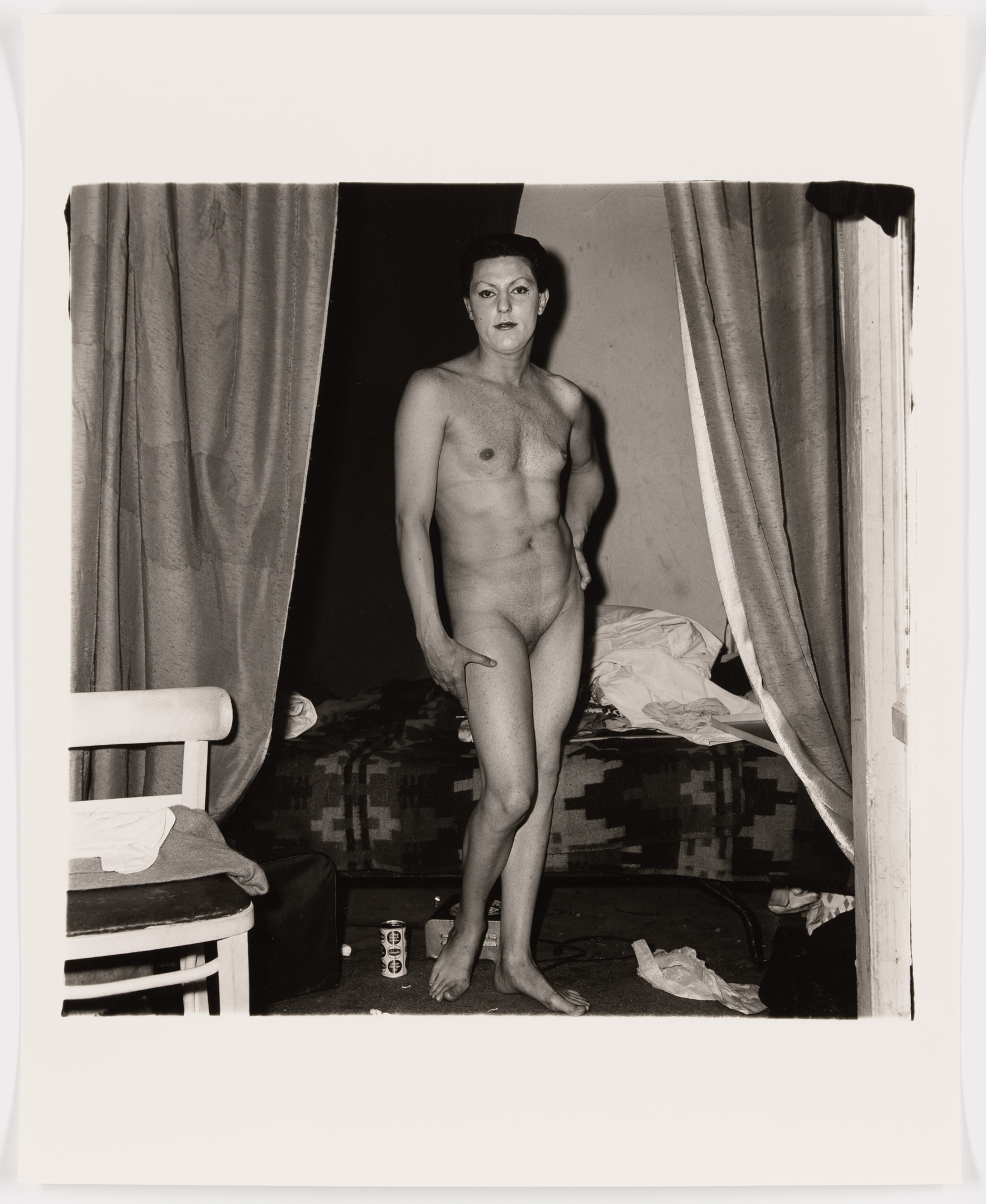 A naked man being a woman, N.Y.C., 1968