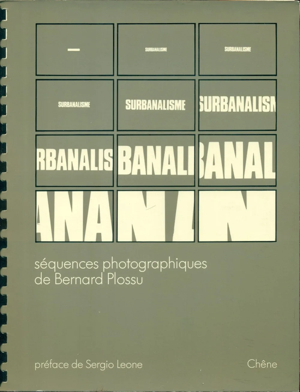 Couverture du livre Surbanalisme : séquences photographiques de Bernard Plossu, préface de Sergio Leone
