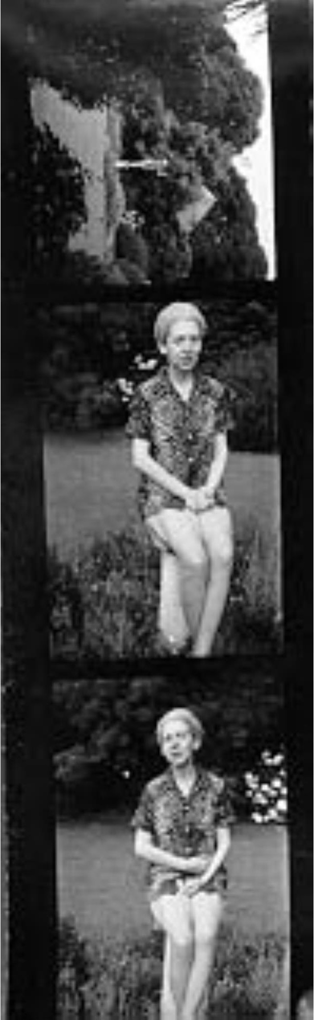 Deuxième bande de planche contact d'autoportraits de Claude Cahun