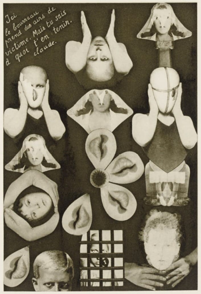 Photomontage d'Aveux non avenus, visages démultipliés