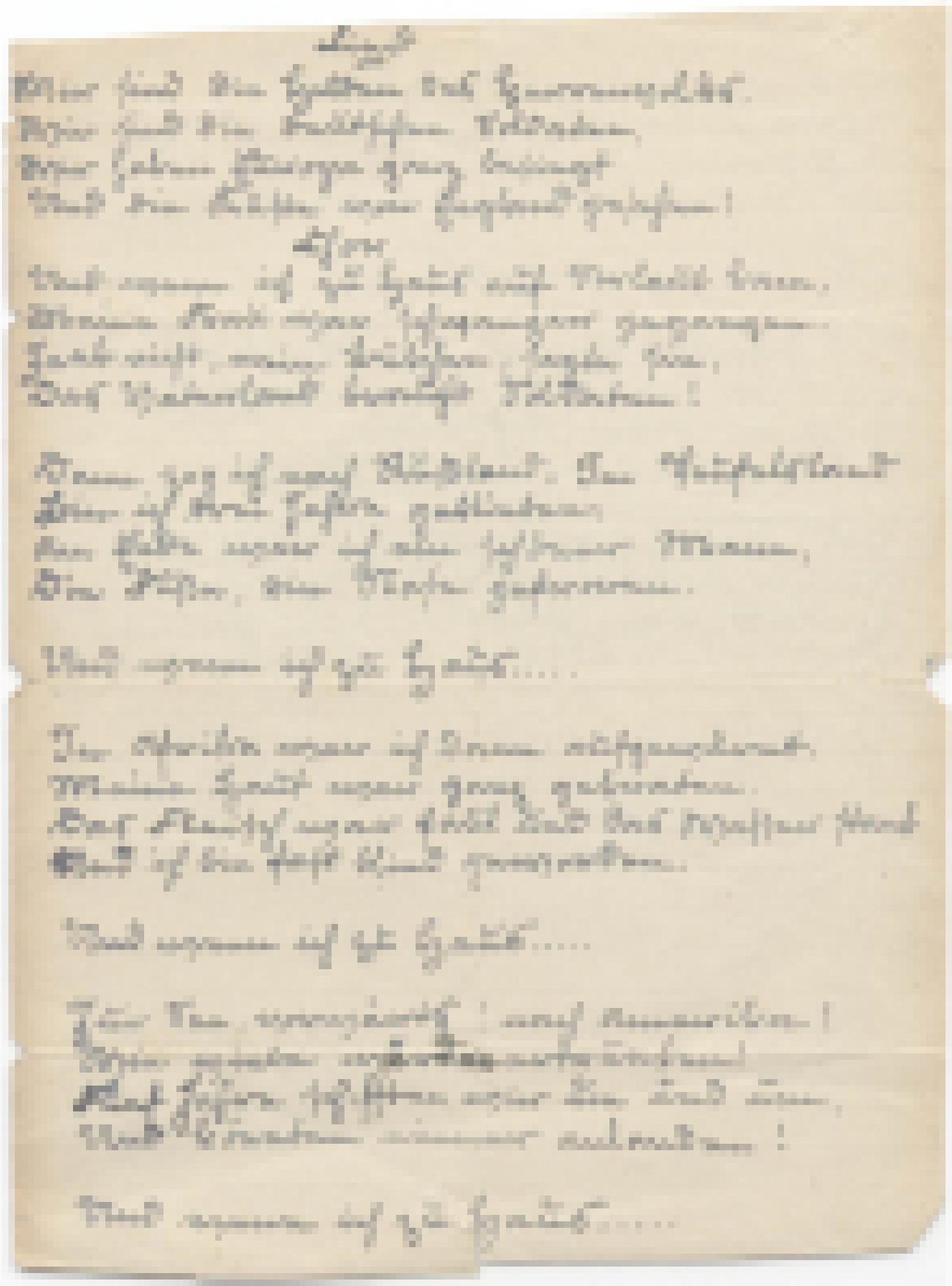 Poème en allemand intitulé Lied, distribué par Claude Cahun et Marcel Moore pendant l'Occupation