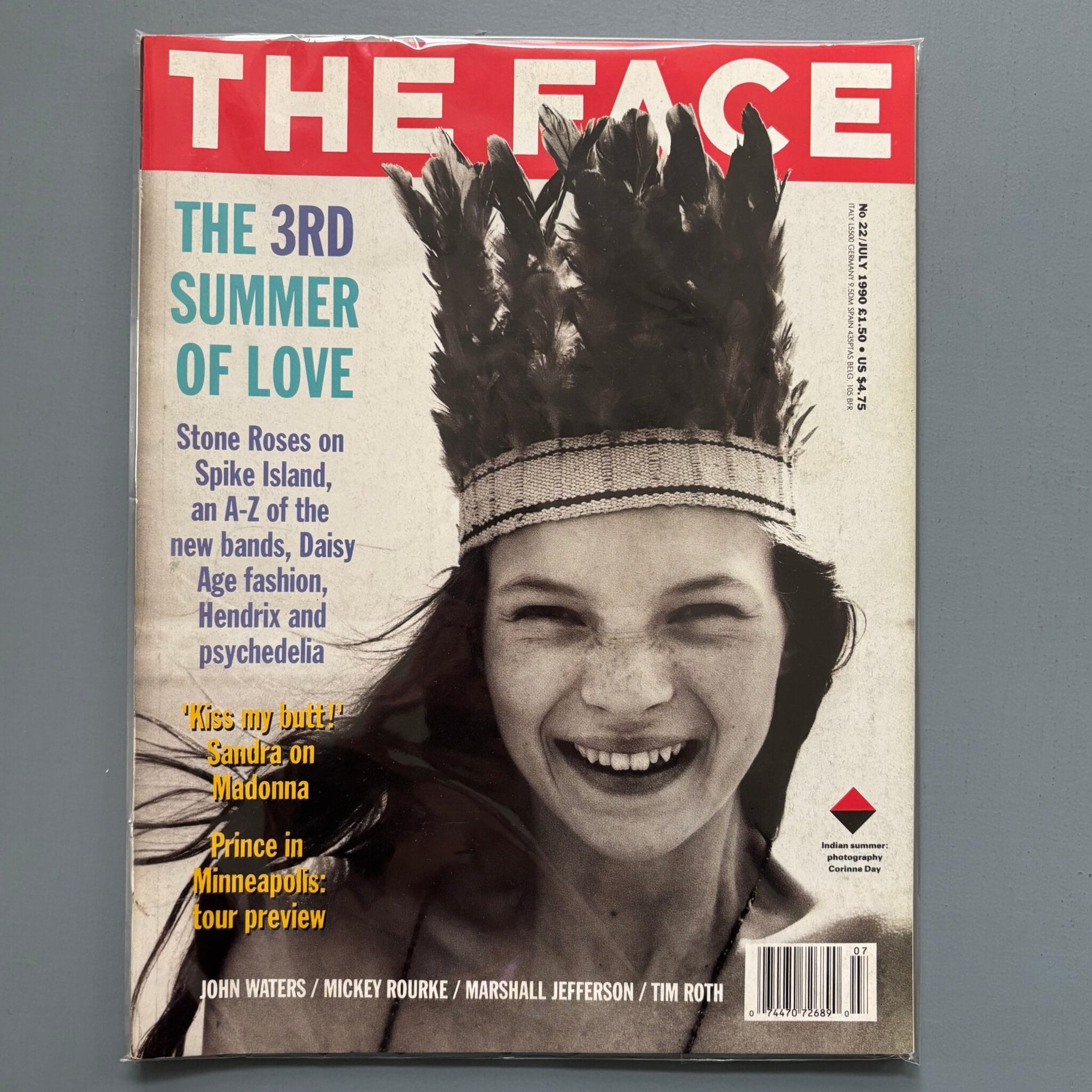 The Face n°22, juillet 1990, couverture photographiée par Corinne Day