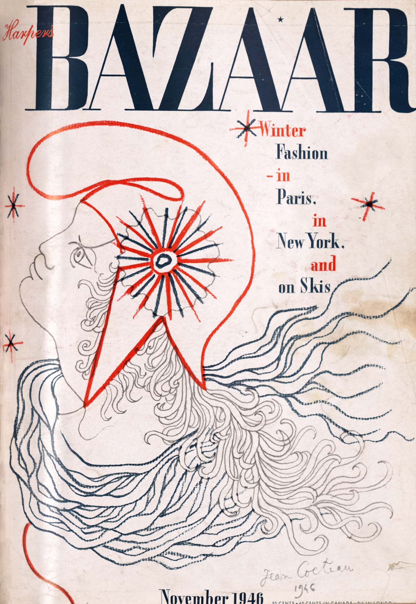 Couverture de Harper's Bazaar de novembre 1946, photographie de Richard Avedon