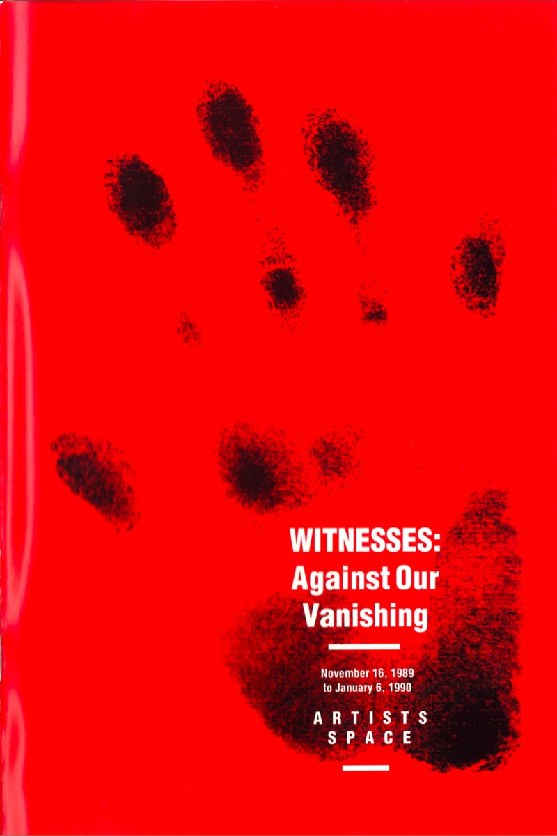 Couverture du catalogue Witnesses: Against Our Vanishing, Artists Space, 1989