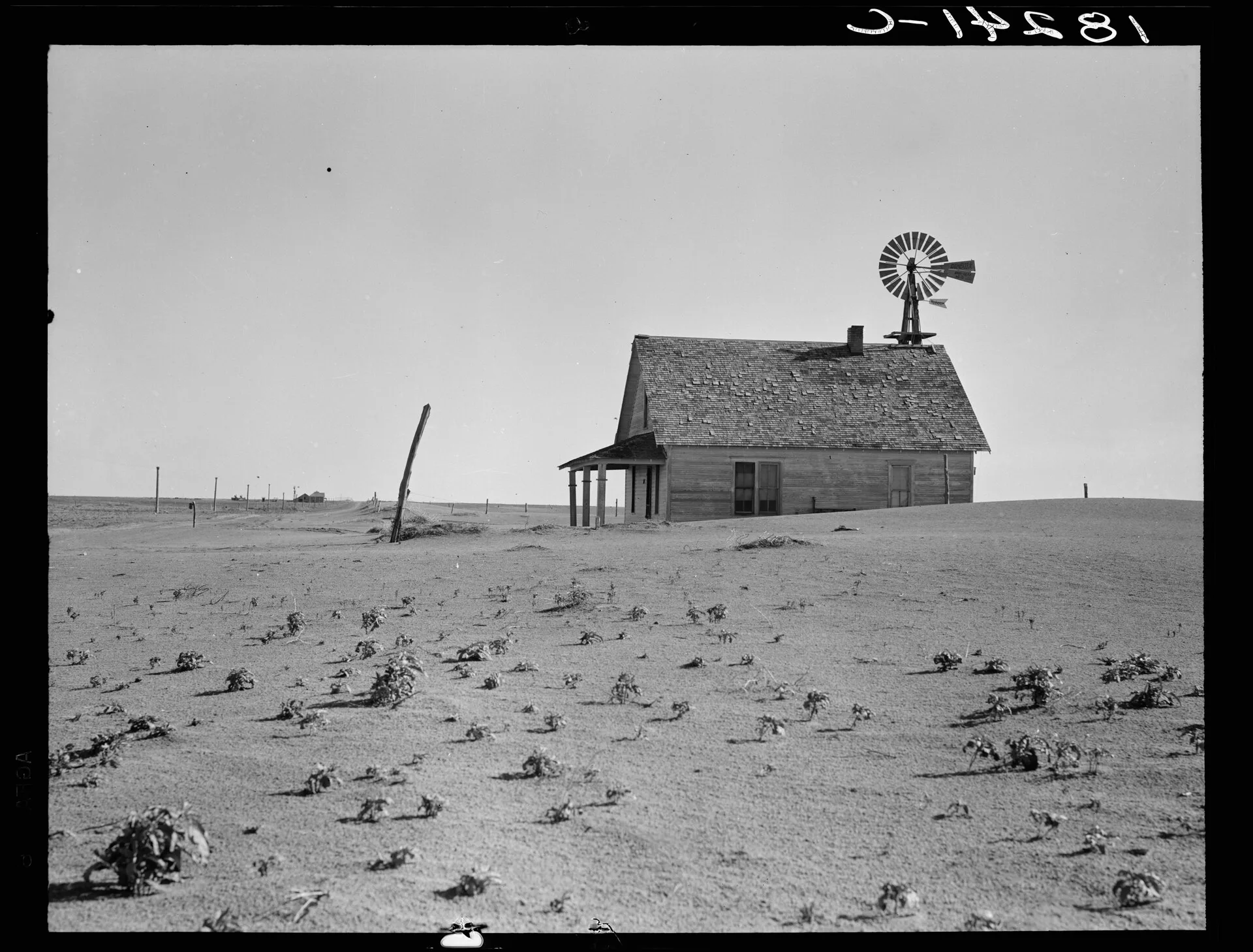 Ferme du Dust Bowl dans le district de Coldwater, au nord de Dalhart, Texas, par Dorothea Lange