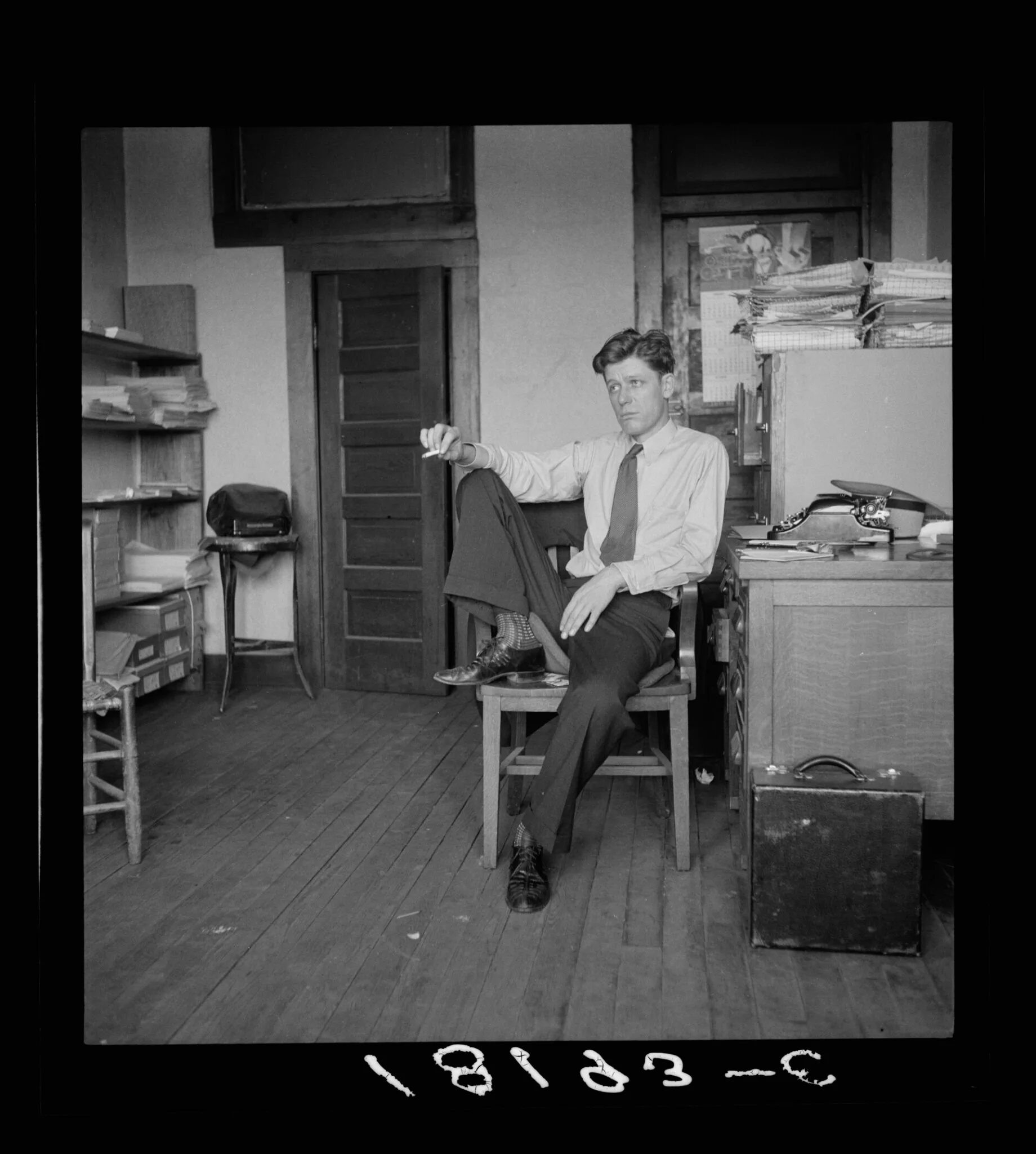 H. L. Mitchell, secrétaire du Southern Tenant Farmers Union, à Memphis, par Dorothea Lange