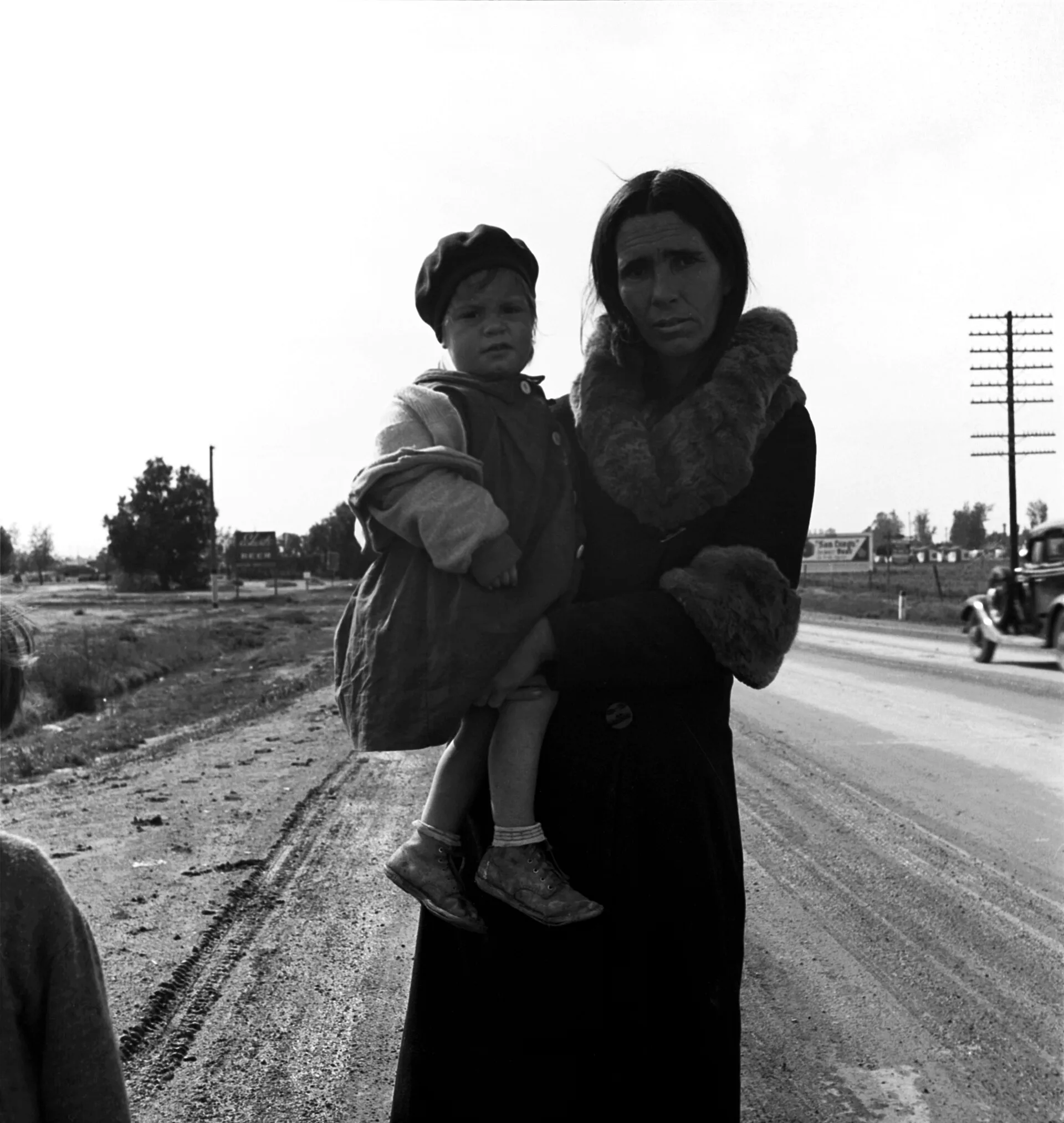 Mère sans abri et son enfant près de Brawley, Californie, 1939, par Dorothea Lange