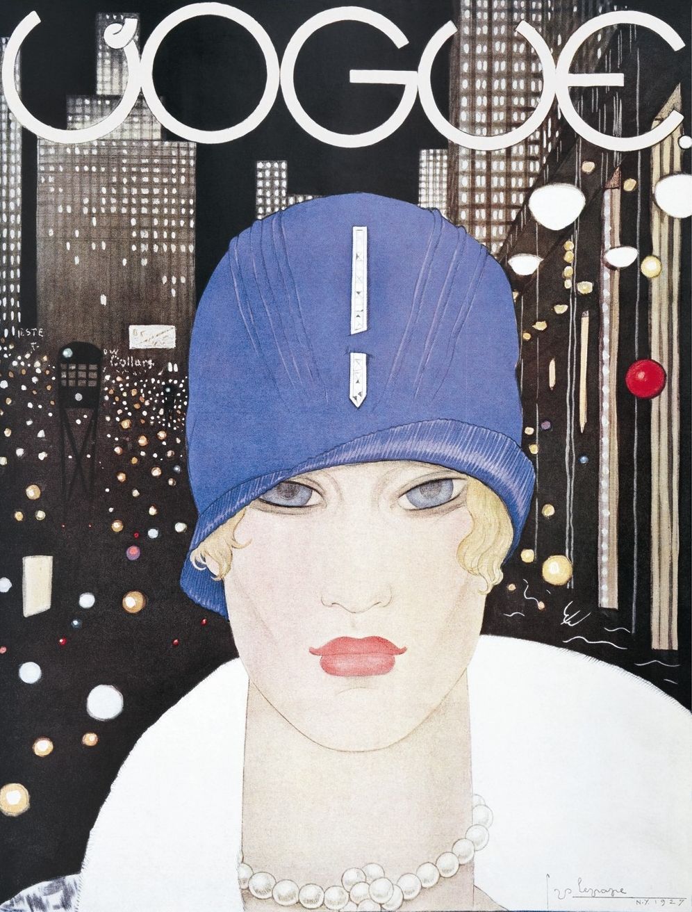 Couverture de Vogue du 15 mars 1927 dessinée par Georges Lepape d’après Lee Miller