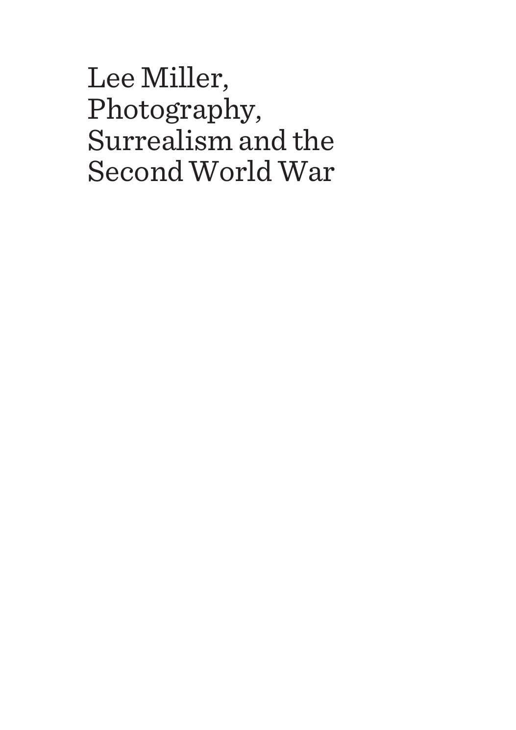 Couverture du livre de Lynn Hilditch sur Lee Miller et la Seconde Guerre mondiale