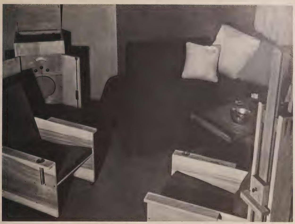 Atelier et mobilier photographiés par Man Ray