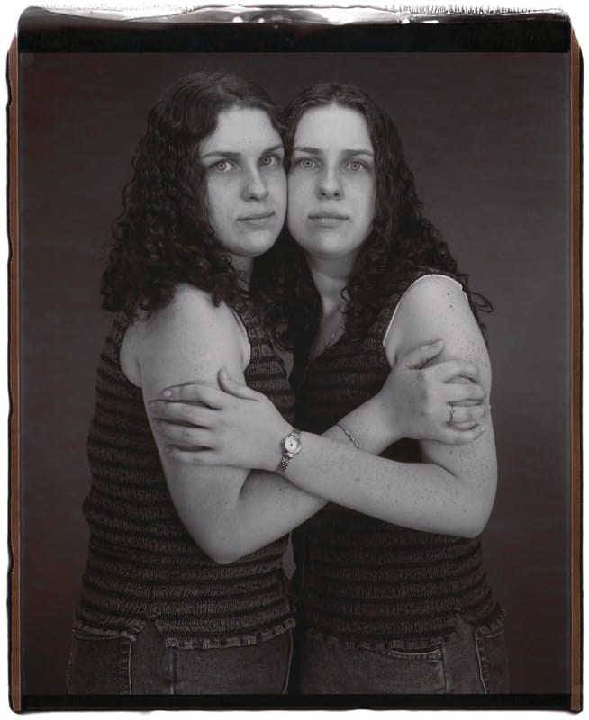 Mary Ellen Mark, Jennifer and Karrie Jones, 15 years old, Jennifer older by 10 minutes, Twinsburg, Ohio, 2002