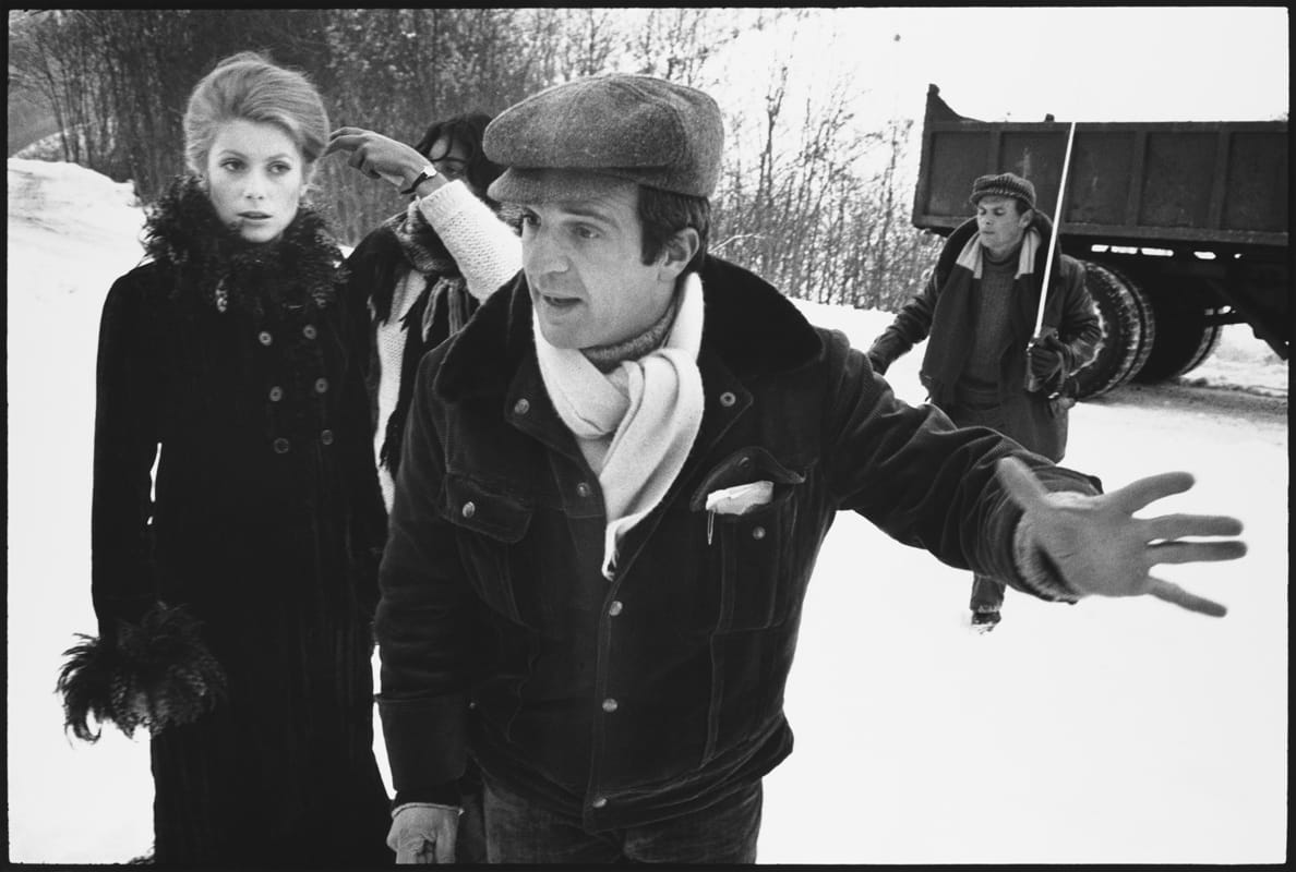 Mary Ellen Mark, François Truffaut directs the tense culmination of the thriller while Deneuve is prepared for the camera Mississippi Mermaid, Grenoble, France, 1969