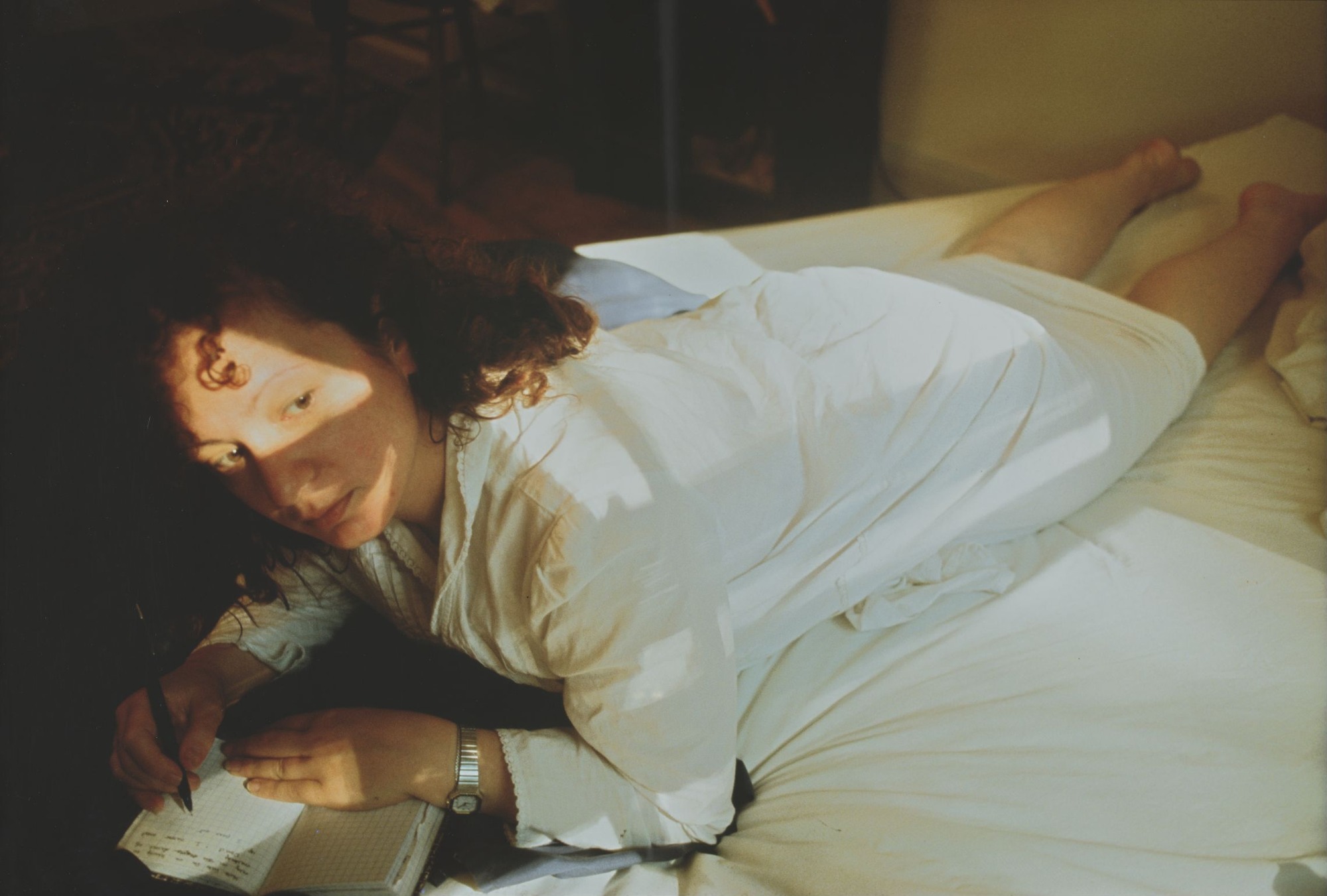 Nan Goldin, Self-portrait writing in my diary, Boston, 1989