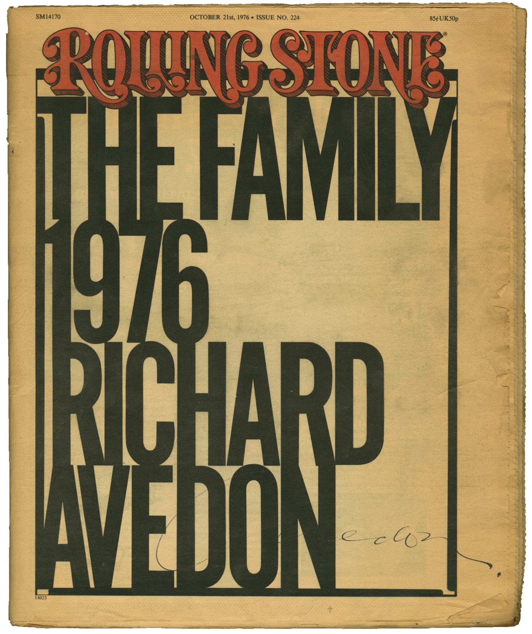 Couverture du numéro The Family de Rolling Stone, octobre 1976