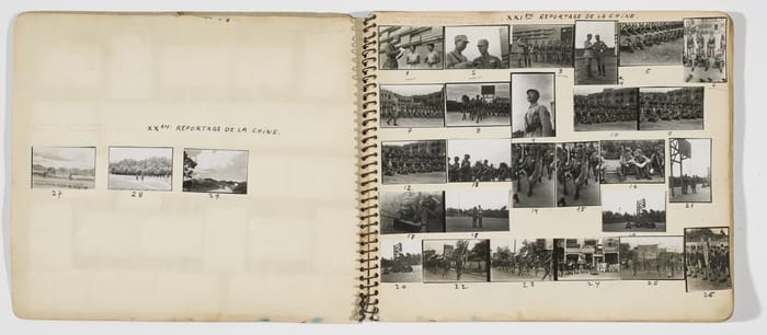 Carnet-contact de Robert Capa pour son reportage en Chine en 1938