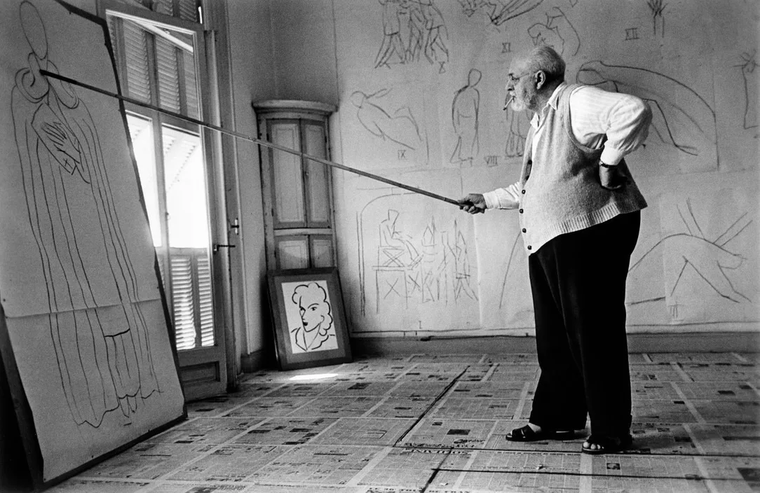 Henri Matisse dans son atelier à Nice