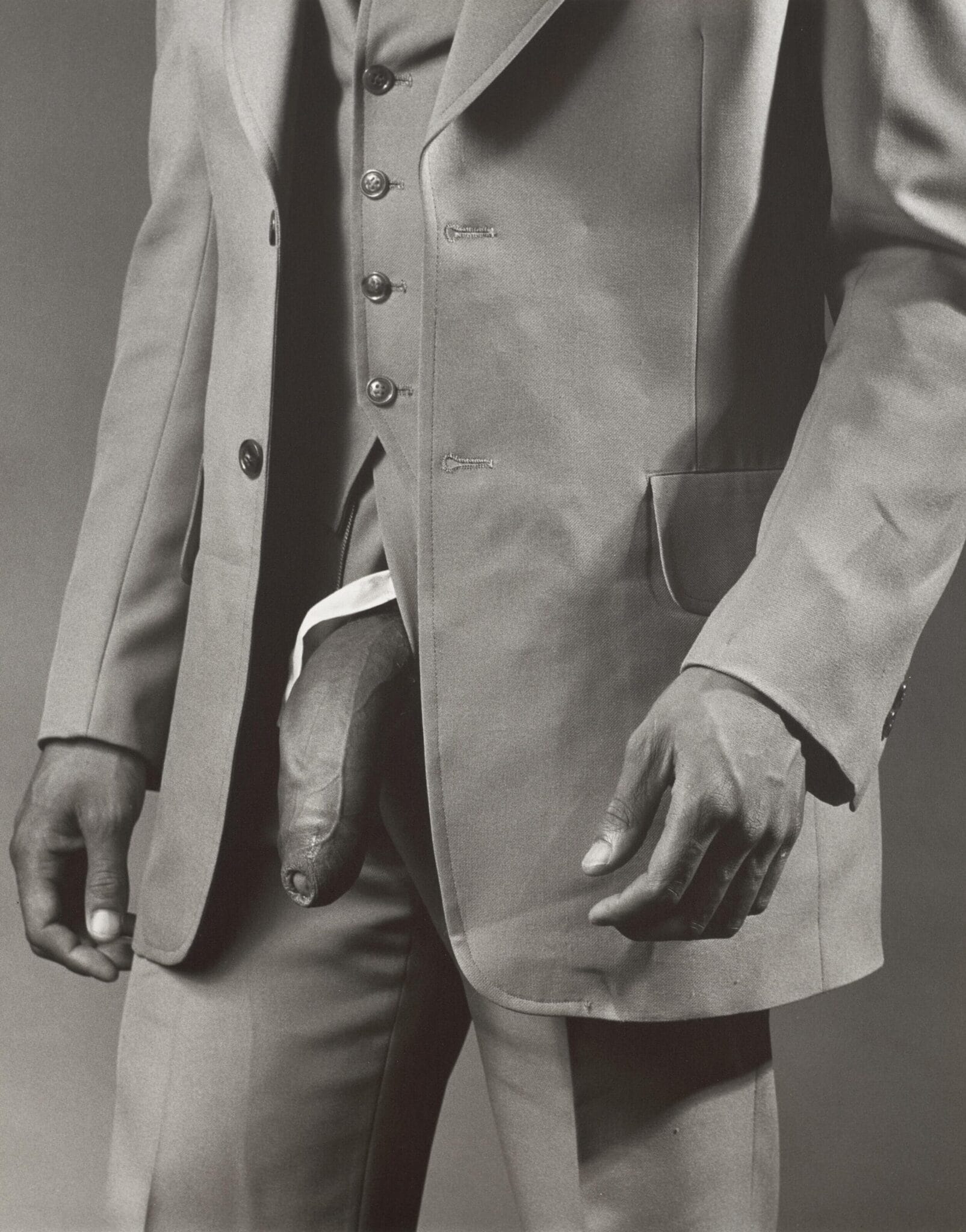 Man in Polyester Suit, 1980. Le modèle est Milton Moore, qui avait demandé à n’être ni montré en entier ni nommé.