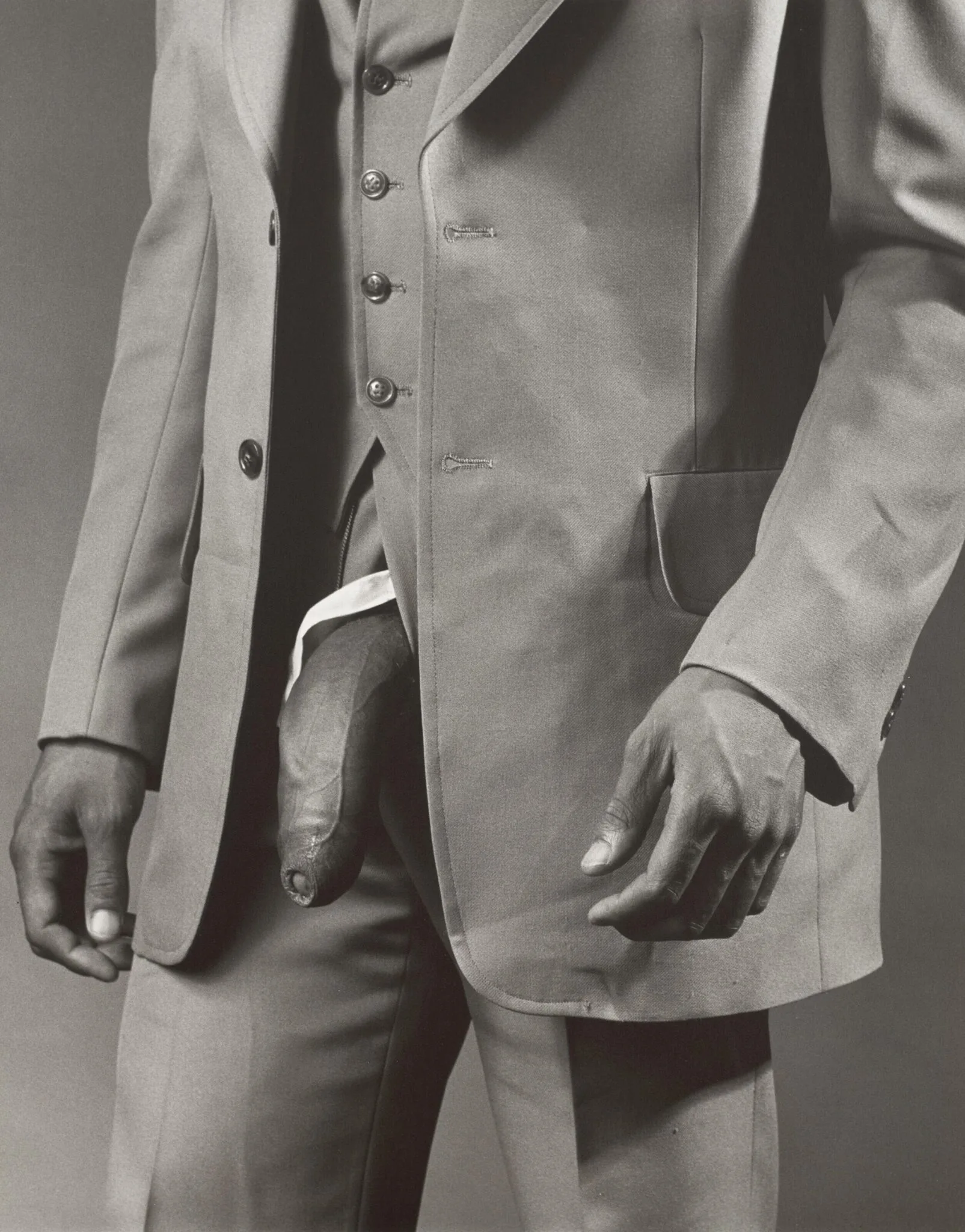 Man in Polyester Suit, 1980. Le modèle est Milton Moore, qui avait demandé à n’être ni montré en entier ni nommé.