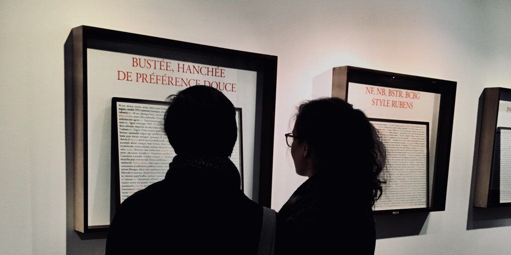 Œuvre de Sophie Calle exposée au musée de la Chasse et de la Nature