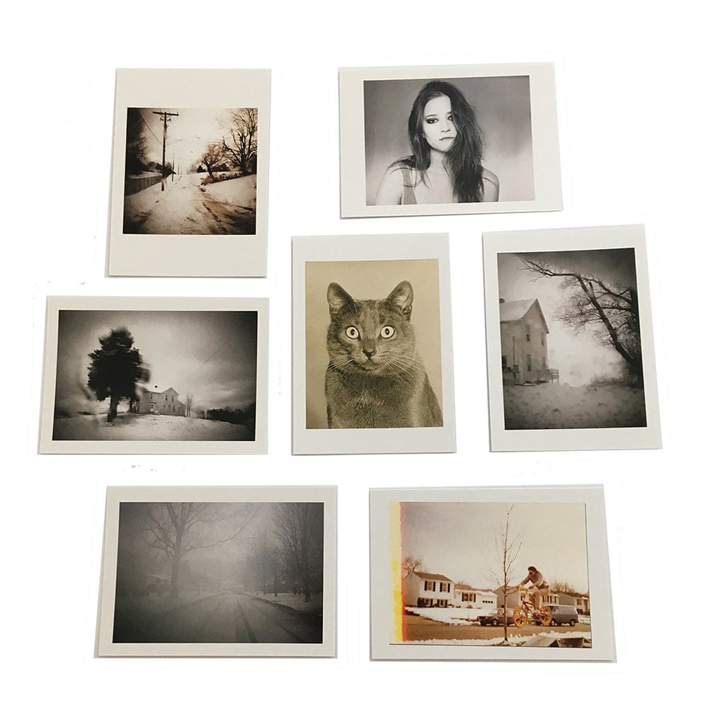 Sept cartes du coffret B-Sides Silver Meadows de Todd Hido étalées côte à côte