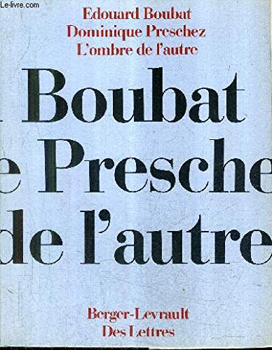 Couverture de L' ombre De L'autre